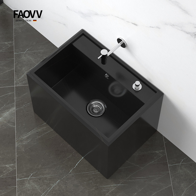 Rock plate mop pool Home Balcony Pier Cloth Wash Mop Sink Pool Rectangular Marble Material Outdoor Patio Sewage Basin