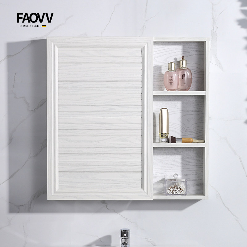 Feng Shui Concealed Bathroom Mirror Cabinet Makeup Room Mirror With Shelve Comb Dresden Wall Style Single Mirror Case Containing Cabinet