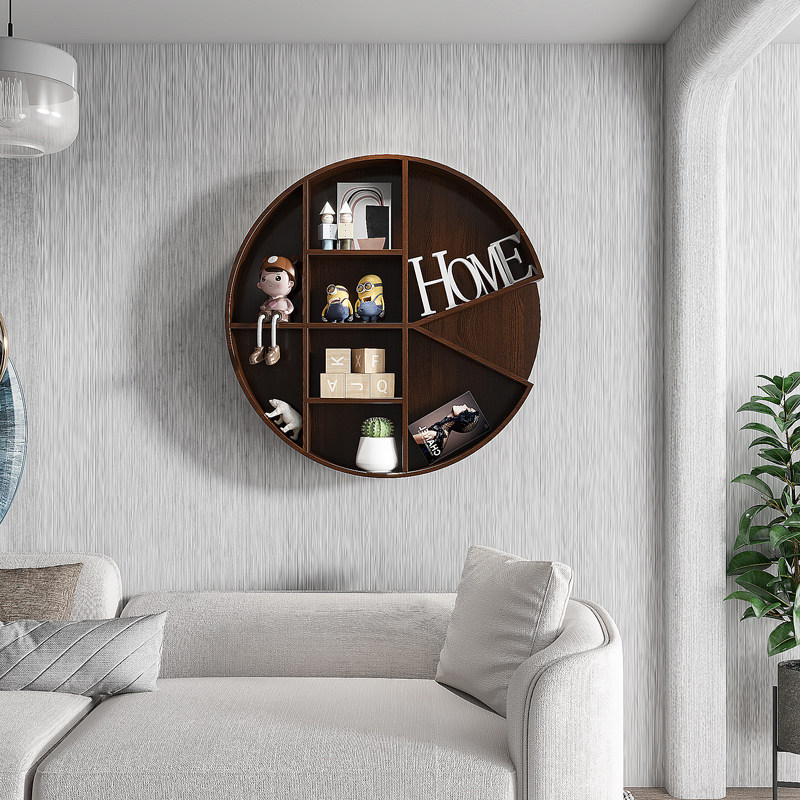 Living room wall shelf shelf board wall wall hanger solid wood decoration wall-mounted storage partition shelf