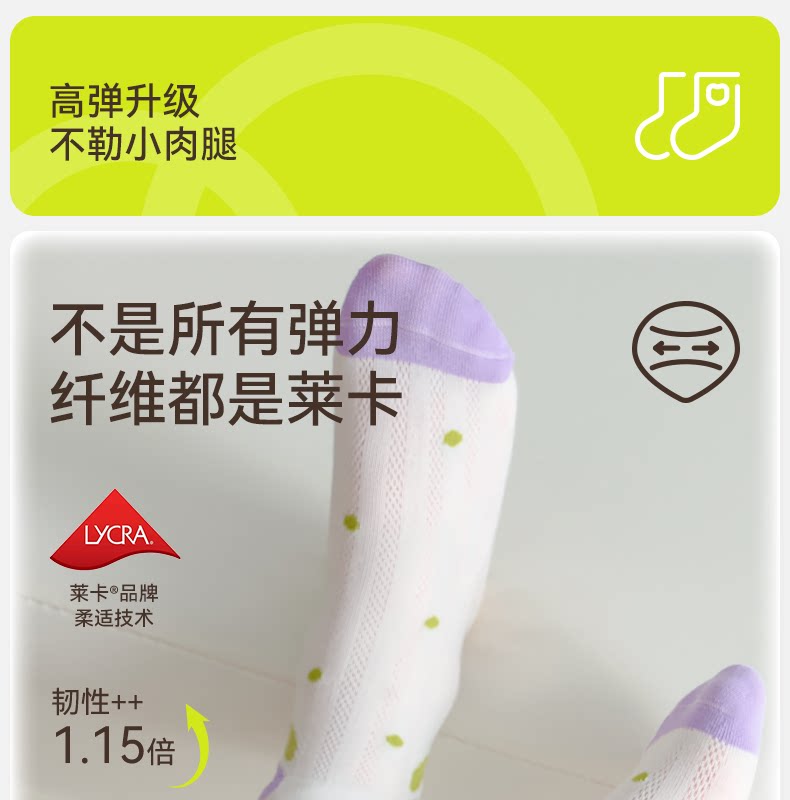 【100%棉】女童袜子夏季薄款纯棉透气网眼袜儿童女宝秋季宝宝童袜 — 14