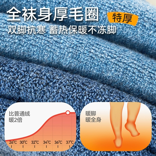 Детские демисезонные утепленные хлопковые зимние удерживающие тепло носки для мальчиков, средней длины