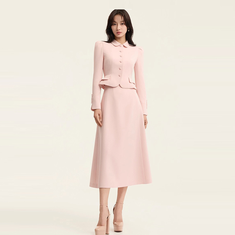 [Same Style as Zheng Encai] French-Style High-End Suit, Host's Outfit, Short Jacket, Same Style as Korean Celebrities