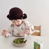 Детский водонепроницаемый легкий и тонкий дышащий фартук, нагрудник для еды, сзади на завязках, с карманом