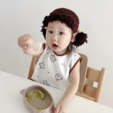 Детский водонепроницаемый легкий и тонкий дышащий фартук, нагрудник для еды, сзади на завязках, с карманом