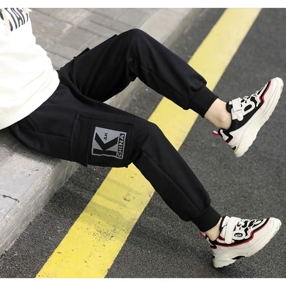 Chàng trai quần mùa xuân và mùa thu 2020 trẻ em mới sweatpants giản dị làm việc quần mùa xuân quần vừa trẻ em quần.