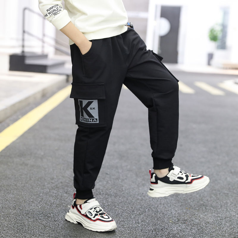 Chàng trai quần mùa xuân và mùa thu 2020 trẻ em mới sweatpants giản dị làm việc quần mùa xuân quần vừa trẻ em quần.