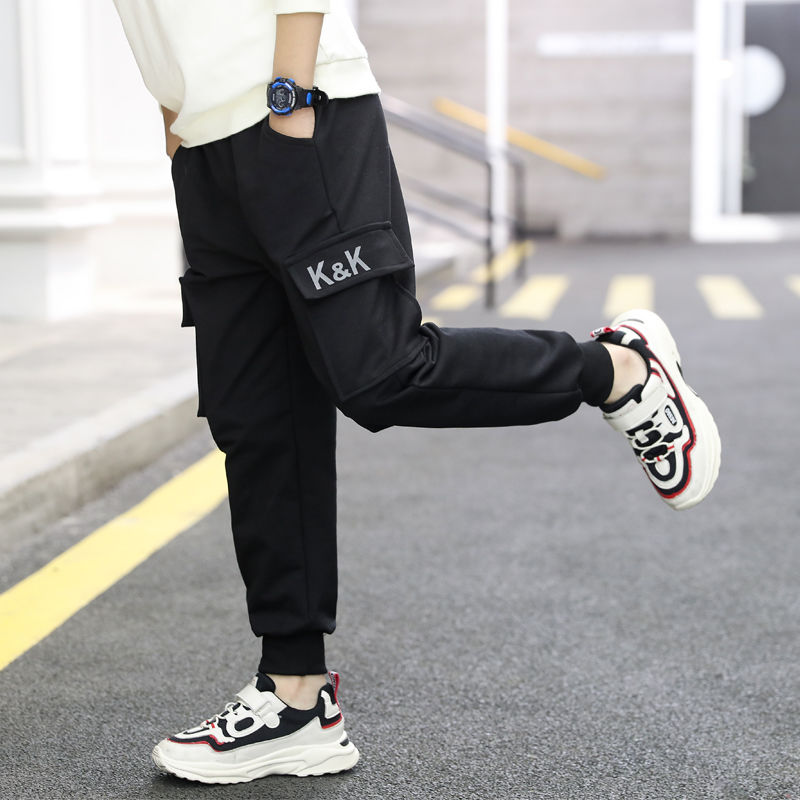 Chàng trai quần mùa xuân và mùa thu 2020 trẻ em mới sweatpants giản dị làm việc quần mùa xuân quần vừa trẻ em quần.