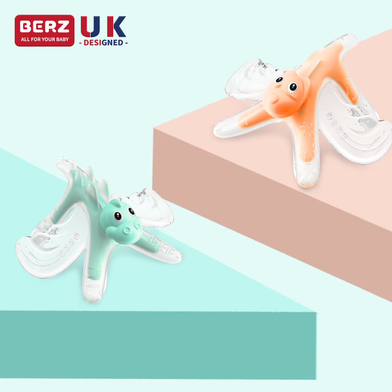 BERZ Bert's goodenware baby grinding tooth stick non-toxic soft bite gum appeasing baby silicone toy water-cooking solid denture