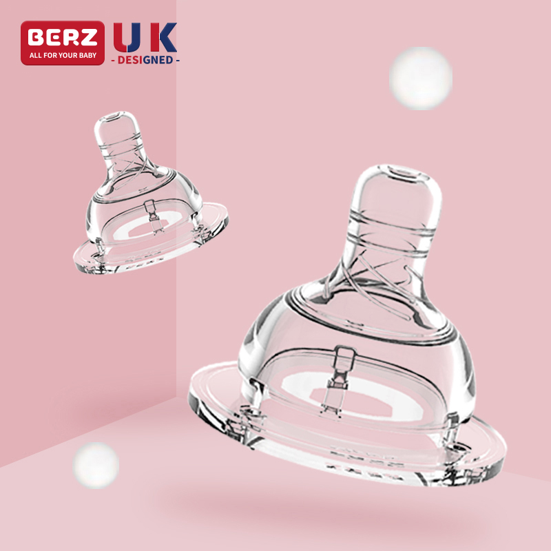 BERZ Bert's bottle special pacifier 2 only fit newborn baby imitation breastmilk wide caliber baby silicone suction nozzle