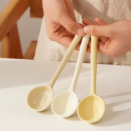 Baiyu Ceramic Spoon Turtling Rice Spoon Spoon Speing Soup Spoon Home Tablet Pure Color ins wind йогуртная кара каша ложка