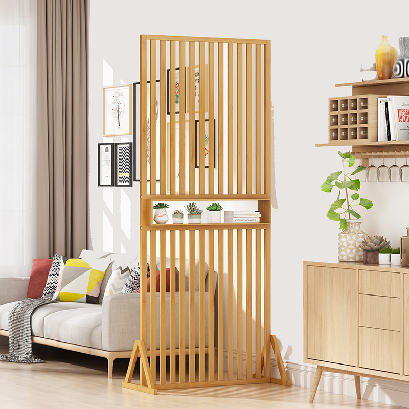 Tuojue screen living room decoration home modern simple mobile solid wood new Chinese screen partition bamboo partition