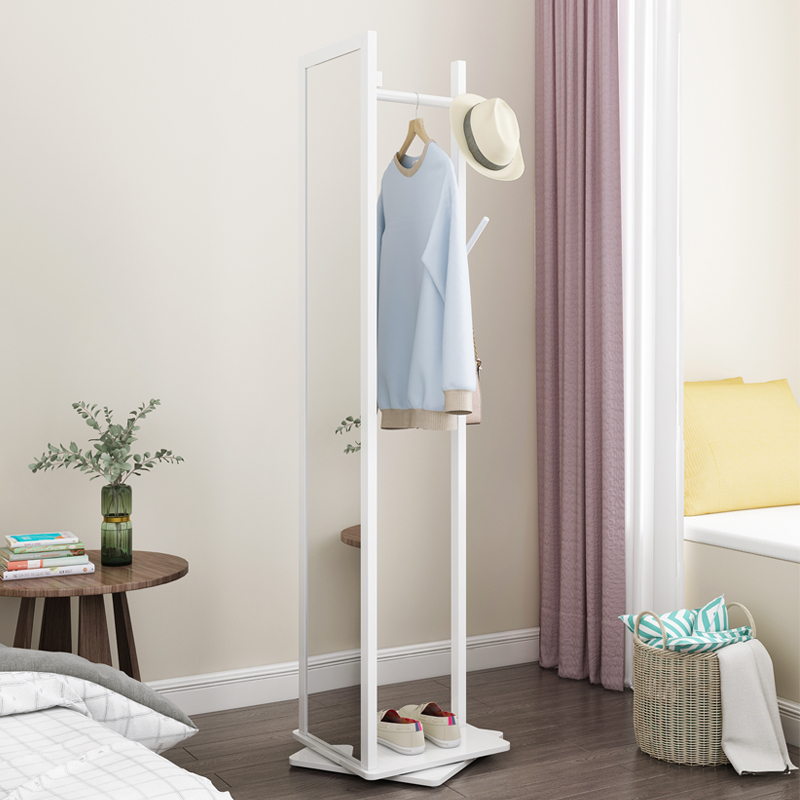 Tuojue full-length mirror Full-body floor-to-ceiling mirror Small apartment home bedroom stereo full-length mirror Coat rack rotating net red mirror