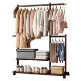 Вешалка для одежды, напольная передвижная вешалка для одежды для спальни, прикроватная вешалка для ночной одежды, вешалка для одежды из нетвердого дерева