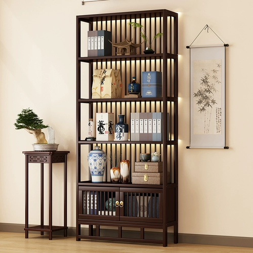 Новая стойка Bogu в китайском стиле, многослойная чайная стойка, стеллаж для хранения из немассивной древесины, напольная стойка Duobao Pavilion, стойка для украшений для гостиной
