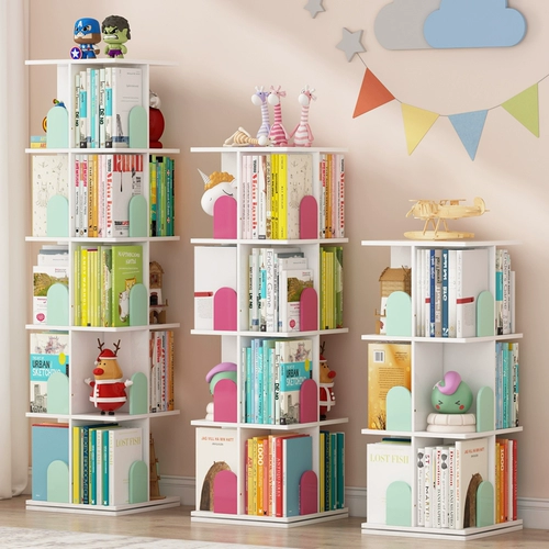 Вращающаяся книжная полка 360 -Degree Lelfs Детские картины заклинание домашнее провинциальное пространство Простая посадка Студент Творческий книжный шкаф