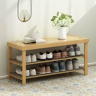 Tuojue shoe stool home can sit on the shoe stool bamboo storage stool into the door simple shoe rack small stool