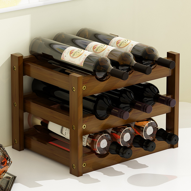 Red Wine Rack Swing Piece Wine Bottle Rack Wine Cabinet Wine Cabinet Swing Piece Wine Shelf Red Wine Grid Small Shelf Home