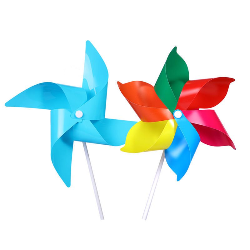 Windmill Diy Artisanal Children Outdoor Toy Windmill Making Materials Homemade Folding Paper Picnic Decoration Photo Props
