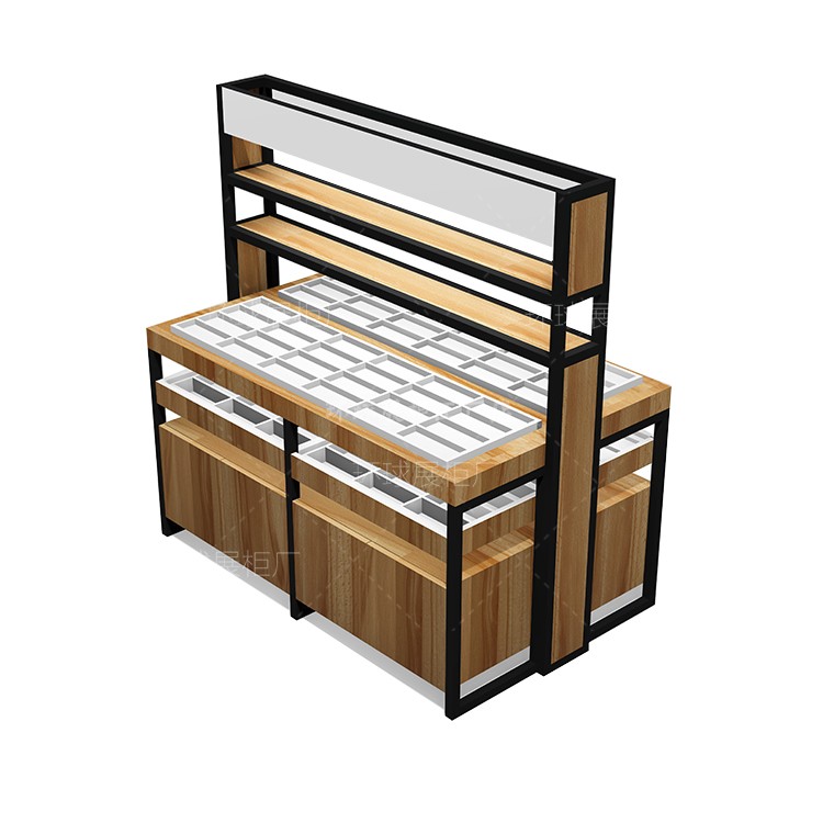 Globe Exhibition Cabinet Glasses Display Cabinet Ecological Board Wood Grain Shelving Counter Central Island Custom Bookings No Need To Install