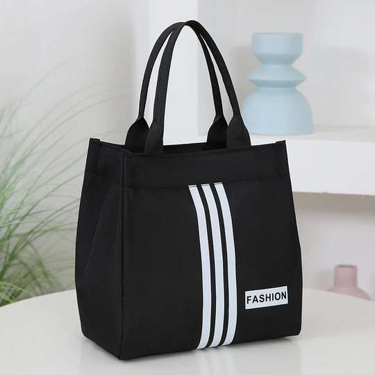 2025春季新款时尚手提包便携式带饭便当包大容量手拎包简约收纳包