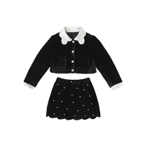 Girls Suits Spring Clothes 2024 New Little Girls Western Style Small Fragrance Clothes Girls Suits Fashionable Western Style Spring and Autumn