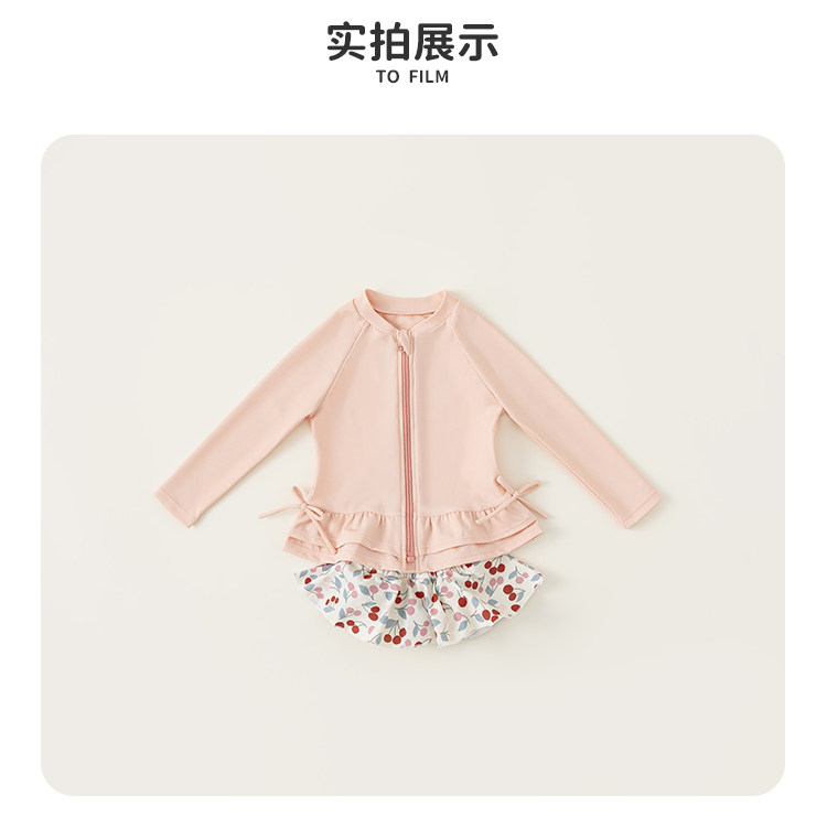 儿童泳衣女孩2026新款女童泳衣女宝宝泳衣分体泳装绝美长袖夏装潮 — 27