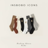 Детские носки, демисезонные цветные гольфы, с медвежатами, с вышивкой, средней длины