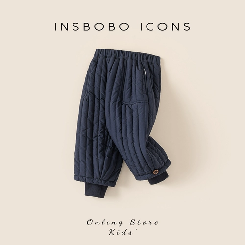 INSbobo Зимние детские демисезонные штаны для мальчиков, детская одежда, увеличенная толщина