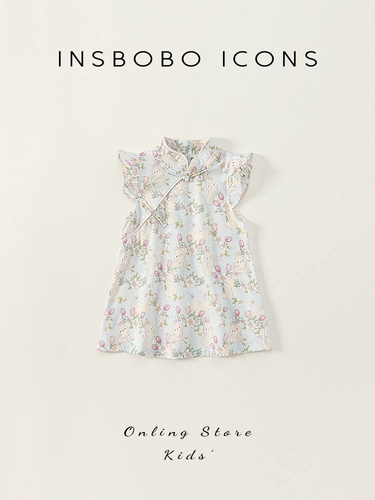 Летнее платье, детская летняя юбка для принцессы, китайский стиль