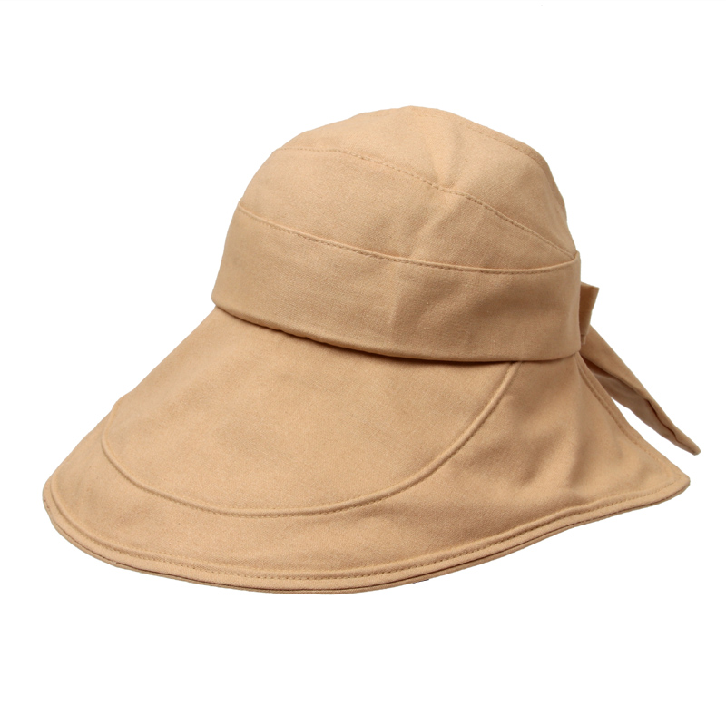 KhakiJapan UV Sunscreen Hat female Korean version Versatile veil Big eaves Internet celebrity Fisherman hat ultraviolet-proof sunshade Hollow cap