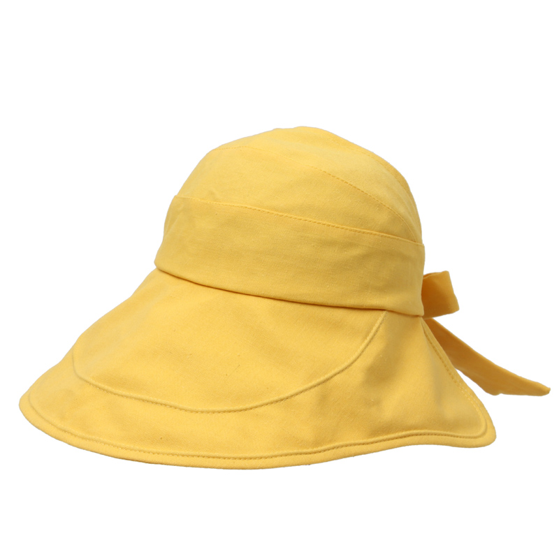 YellowJapan UV Sunscreen Hat female Korean version Versatile veil Big eaves Internet celebrity Fisherman hat ultraviolet-proof sunshade Hollow cap