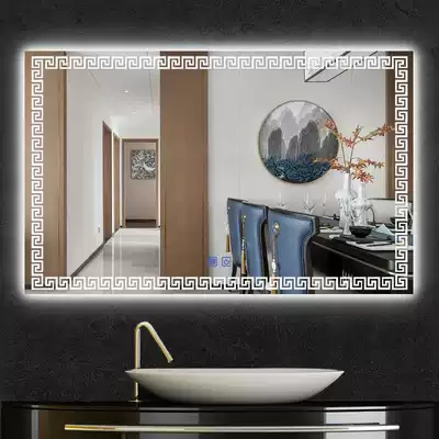 New Chinese bathroom mirror smart mirror touch screen led with lamp defogging toilet mirror toilet dressing room mirror