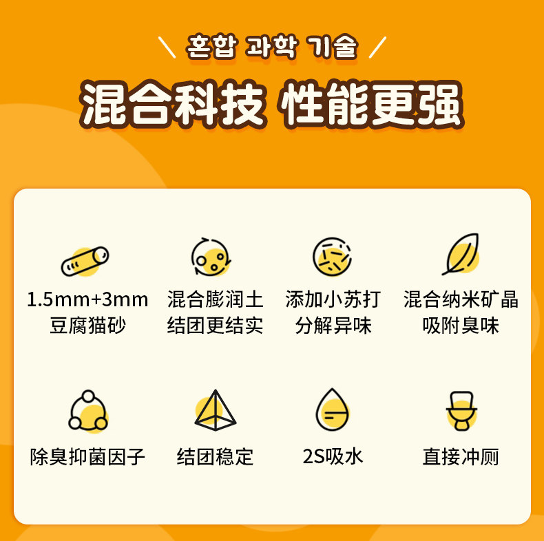 Cat Помет niya妮吖豆腐混合猫砂膨润土低尘猫砂可冲厕所除臭猫咪6袋共30斤