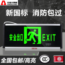 New National Standard Fire Emergency Light led safety exit indicator plug-in evacuation layer channel sign light card