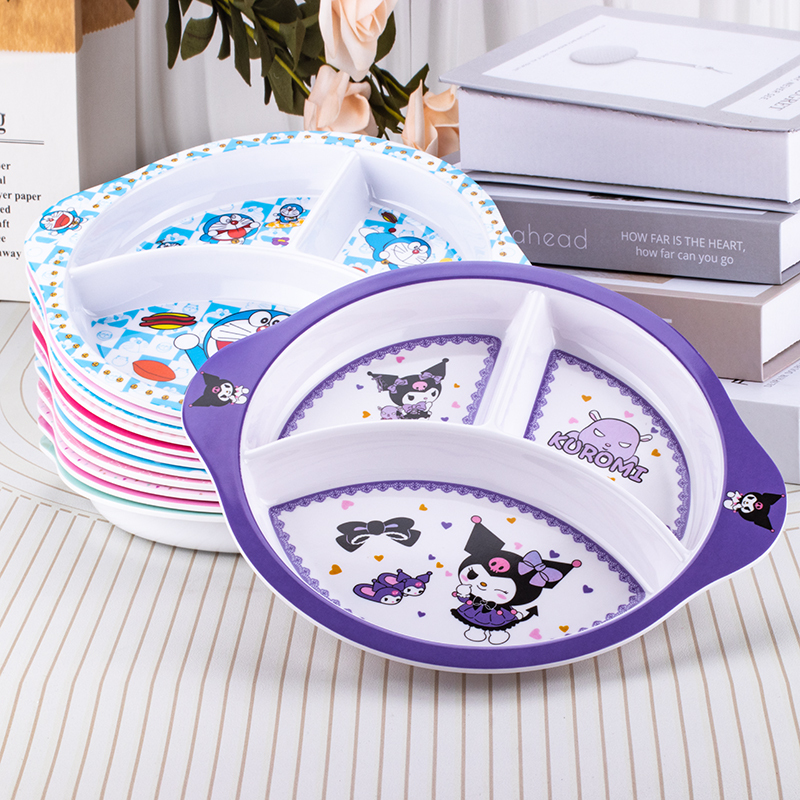 Kindergarten Supplementary Food Plate, Restaurant Household Plate Set, Children's Dinner Plate, Thickened Divided Plate, Child Eating Plate, High Temperature Resistant