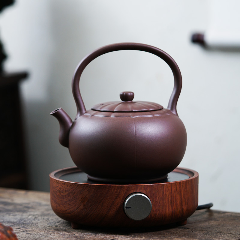 Pine forest Outer Yixing Purple Sand Boiling Kettle Boiling Tea Special Original Mine Purple Sand Cooking Teapot Domestic Electric Pottery Stove Cooking Tea