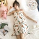 Đồ ngủ nữ Sinh viên Hàn Quốc ngọt ngào mùa hè dây treo bằng vải bông đi ngủ mùa hè phần mỏng với đệm ngực cô gái phục vụ tại nhà - Đêm đầm