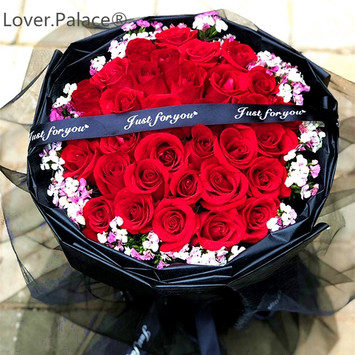 Подарочная коробка, цветочный магазин, розы, букет, Шанхай