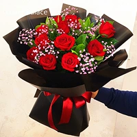 11 красных розовых розовых звезд