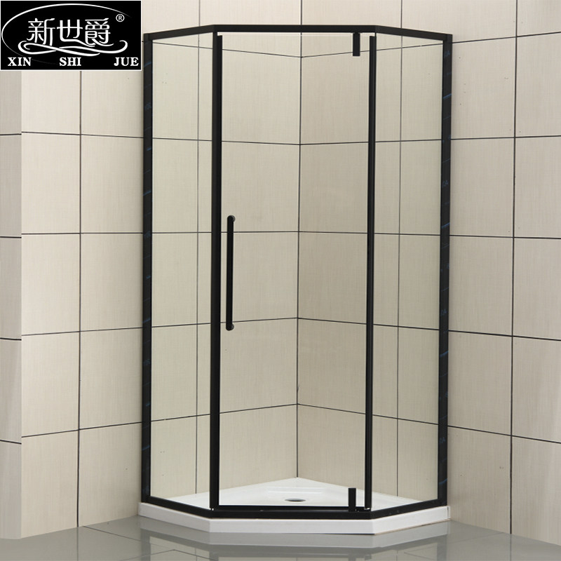 New Knighthood 304 stainless steel drill-shaped black shower room dry and wet separation partition small family style make-up room Home