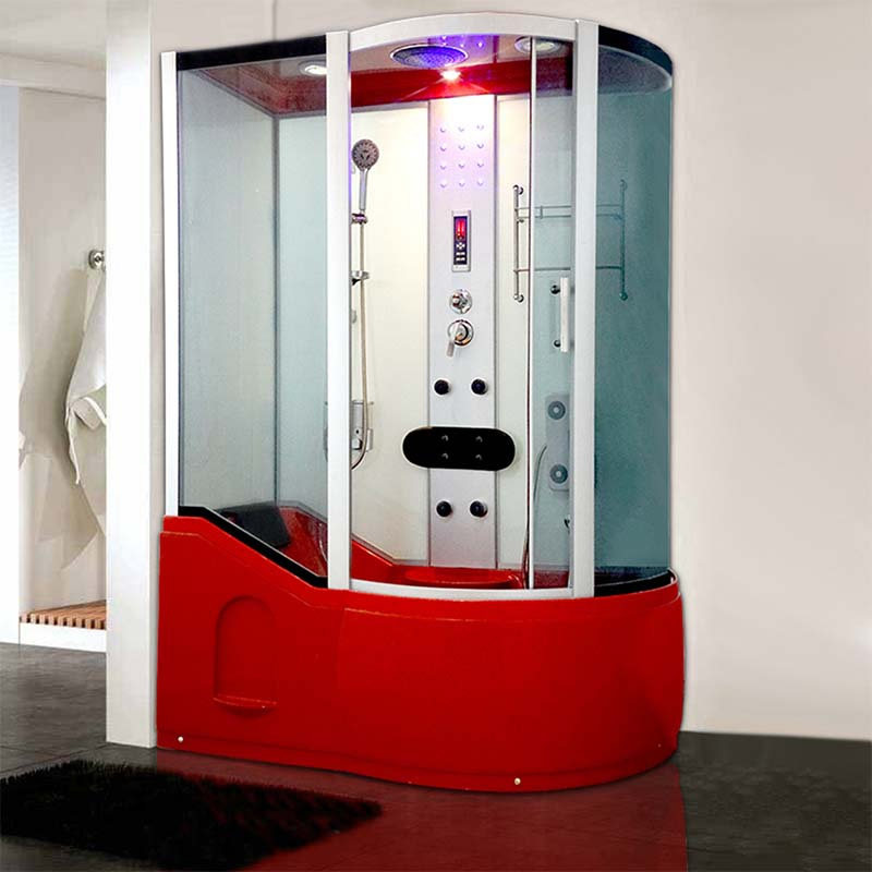 New Earth's overall shower room with bathtub sauna in a closed glass bathroom partition household