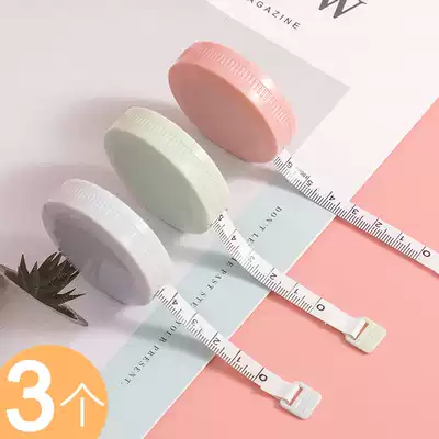 Soft tape measure small portable cute volume waist circumference three special ruler student meter ruler one key recycling tailor clothes version mini ruler multifunctional cartoon household clothing measuring ruler