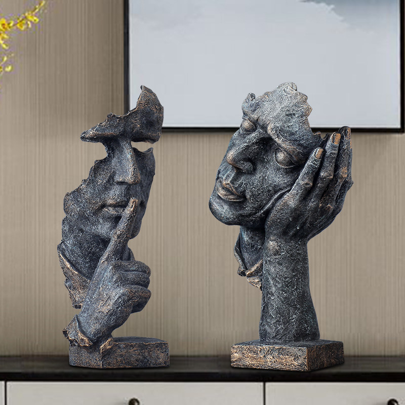 Silence is Jinbo Ancient Frame Decoration Office Desktop Decoration Creative Study Decoration Modern Sculpture Art