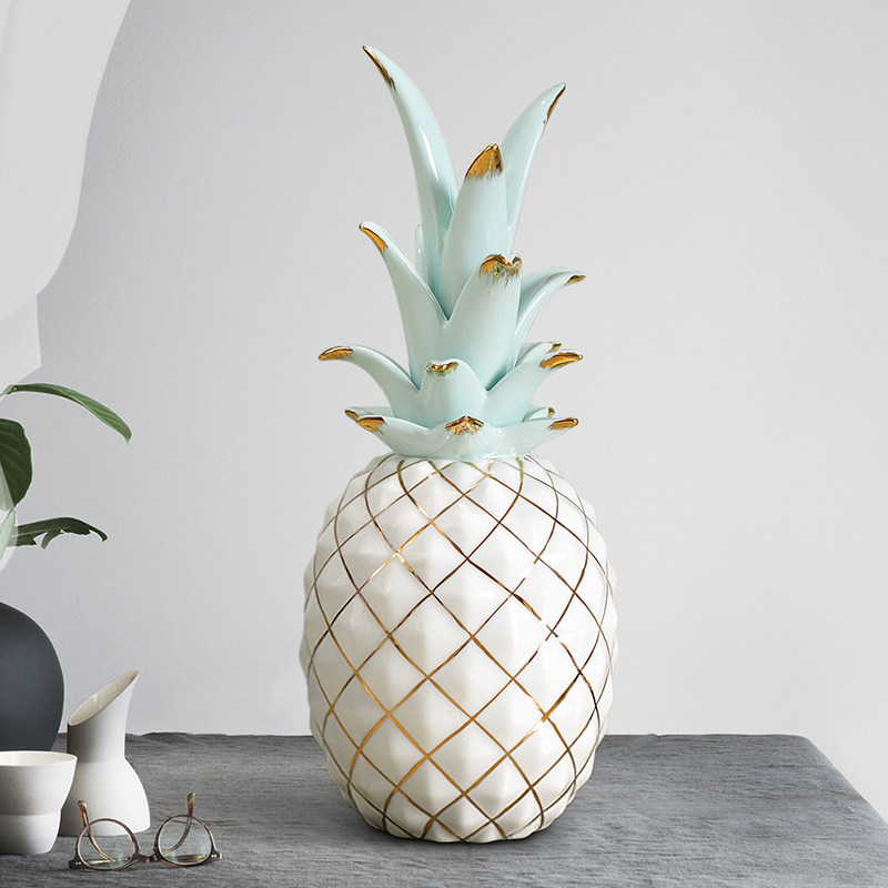 Nordic ins creative pineapple living room wine cabinet decoration decoration bedroom room small decoration light luxury home accessories