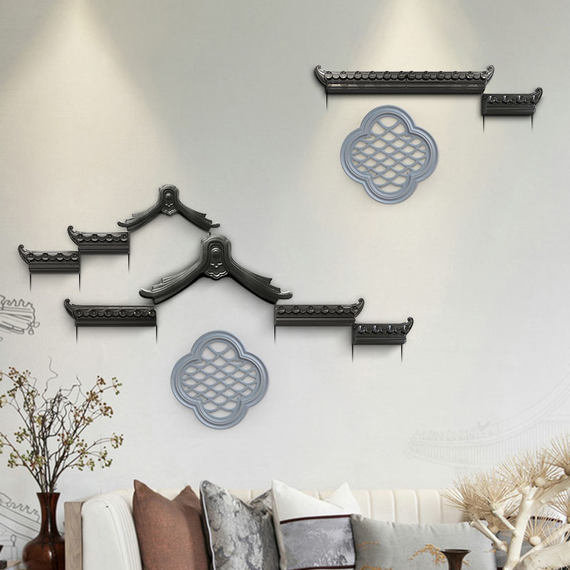 New Chinese Xuanguan wall pendant creative living room TV background wall Hanging Decoration Indoor Hotel Wall Decoration