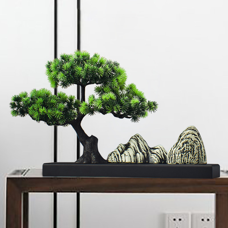 New Mid-Miniature Landscape Craft Gift Pendulum Decoration Pine Bonsai Iron Art Decorative Swing Accessories CREATIVE HOME ACCESSORIES TV CABINET FURNISHING