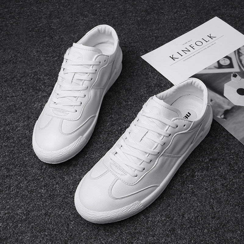 Tide brand men's shoes thick-soled small white shoes men's leather Korean version all-match casual shoes white shoes summer 2022 new men's board shoes