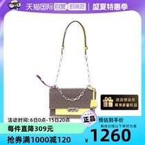 (Self-operated) Second-hand 99 new Michael Kors color-blocked PU (artificial leather) womens shoulder bag