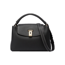 (self-employed) Bally Balli selected classic Layka suction fine fashion black gold single shoulder inclined satchel handle bag