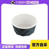 (Self-Employed) Hunter German Diamond Ceramic Pooch Bowl Basin Pet Cat Dog Anti-Overturning Light Lavish Basin Water Bowl